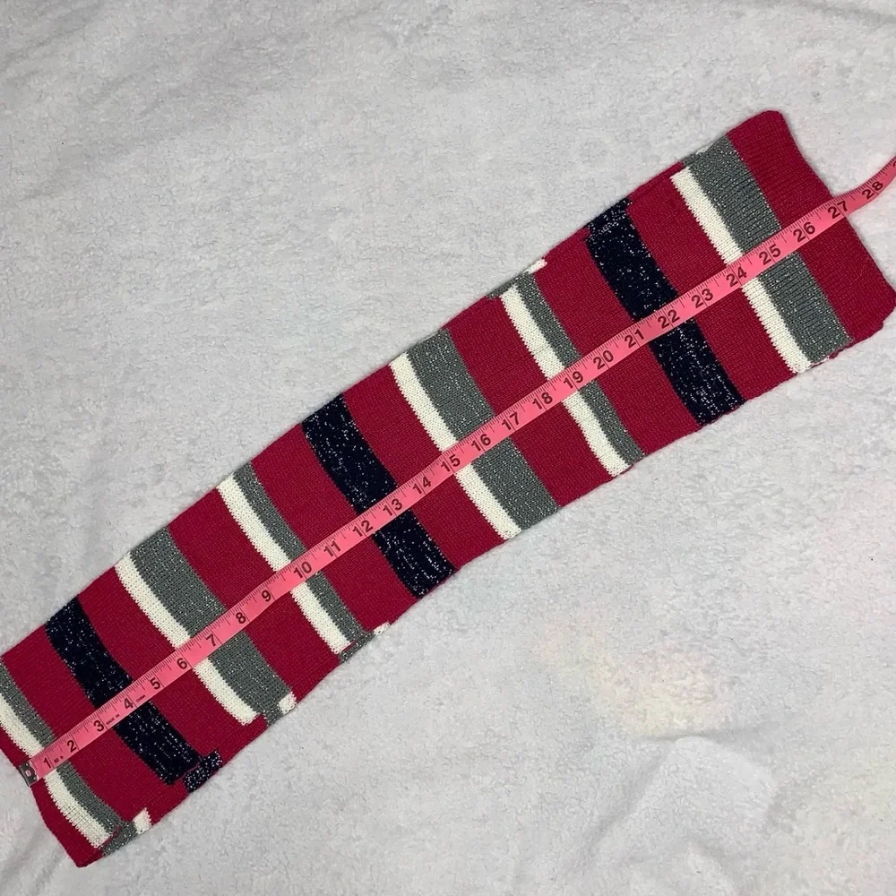 Nautica NWT Kids Metallic Accented Striped Scarf - Picture 3 of 5